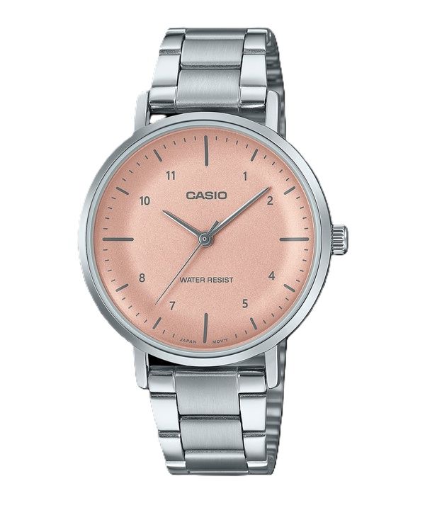 Orologio Casio Standard Analogico in Acciaio Inox con Quadrante Salmone al Quarzo LTP-VT03D-4B da Donna