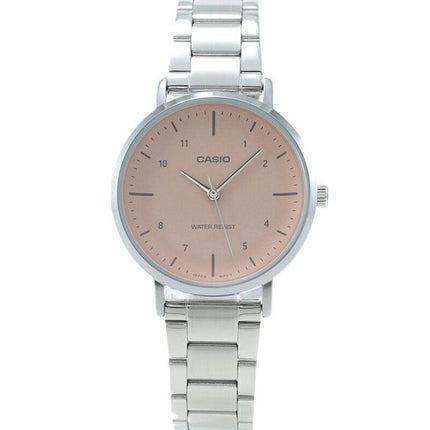 Orologio Casio Standard Analogico in Acciaio Inox con Quadrante Salmone al Quarzo LTP-VT03D-4B da Donna