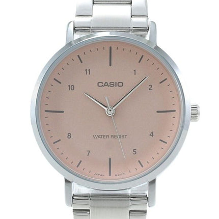 Orologio Casio Standard Analogico in Acciaio Inox con Quadrante Salmone al Quarzo LTP-VT03D-4B da Donna