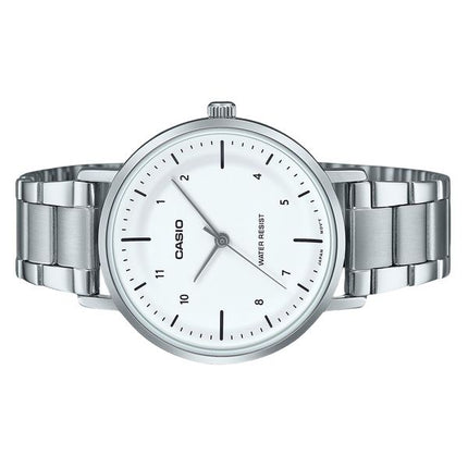 Orologio Casio Standard Analogico Acciaio Inossidabile Quadrante Bianco Quarzo LTP-VT03D-7B Donna
