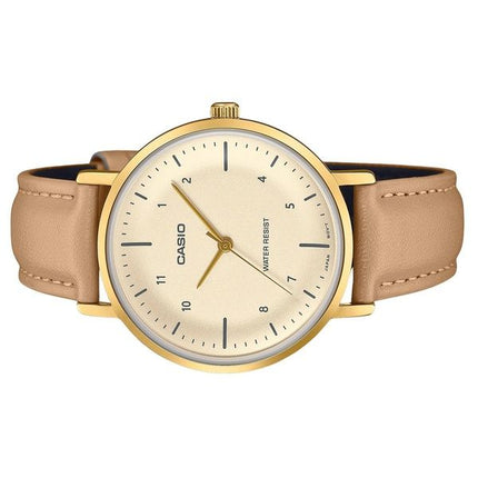 Orologio Casio Standard Analogico Cinturino in Pelle Quadrante Salmone Quarzo LTP-VT03GL-4B Donna