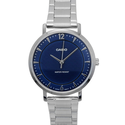 Orologio Casio Standard Analogico Acciaio Inossidabile Quadrante Blu Quarzo LTP-VT04D-2A Donna