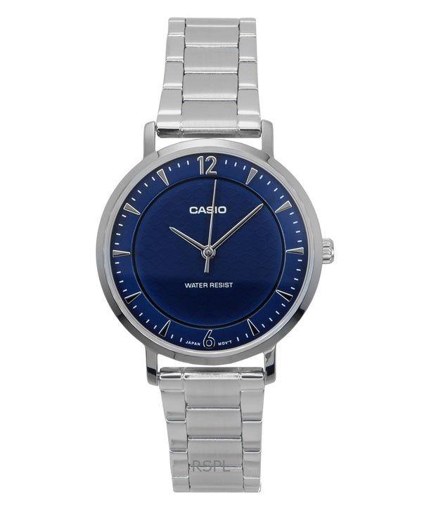 Orologio Casio Standard Analogico Acciaio Inossidabile Quadrante Blu Quarzo LTP-VT04D-2A Donna