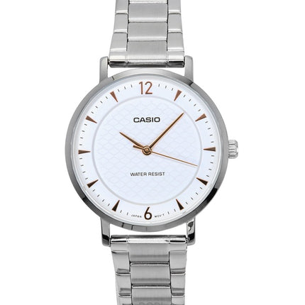 Orologio Casio Standard Analogico Acciaio Inossidabile Quadrante Crema Quarzo LTP-VT04D-7A Donna