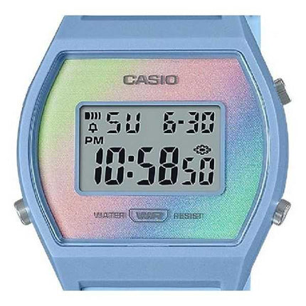 Orologio da donna Casio digitale con cinturino in resina blu quadrante multicolore al quarzo LW-205H-2