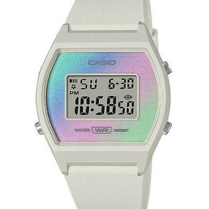 Orologio da donna Casio digitale con cinturino in resina quadrante multicolore al quarzo LW-205H-8