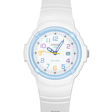 Orologio da donna Casio Analogico con cinturino in resina a base biologica e quadrante bianco al quarzo LX-800H-7A2V 100M