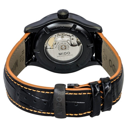 Orologio da uomo Mido Multifort Special Edition con cinturino in pelle e quadrante nero automatico M005.430.36.051.80 100M con cinturino extra
