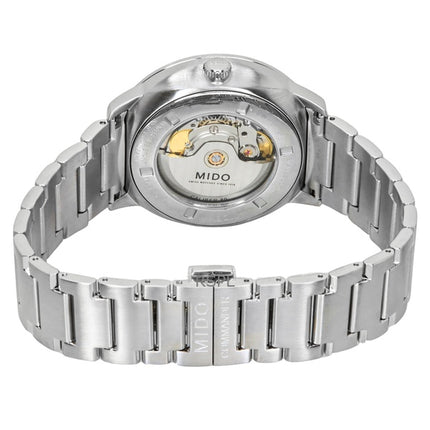 Orologio da uomo Mido Commander Gradient in acciaio inossidabile con quadrante scheletrato blu automatico M021.407.11.411.01