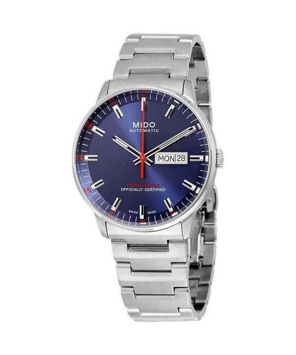 Orologio da uomo Mido Commander cronometro in acciaio inossidabile quadrante blu automatico M021.431.11.041.00