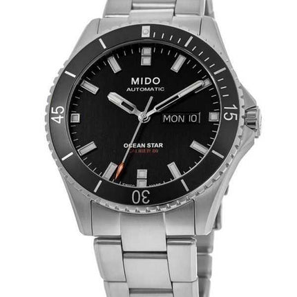 Orologio da uomo Mido Ocean Star in acciaio inossidabile quadrante nero automatico M026.430.11.051.00 200M