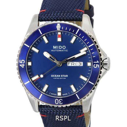 Orologio da uomo Mido Ocean Star IBA in edizione limitata con quadrante blu automatico da sub M026.430.17.041.01 M0264301704101