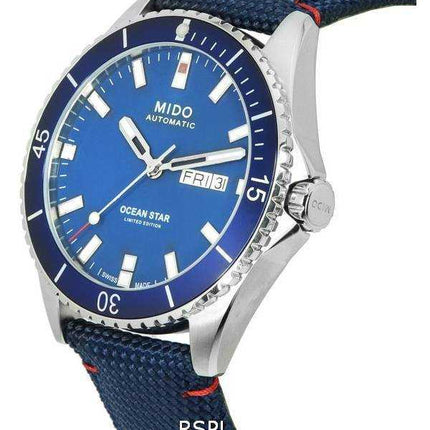 Orologio da uomo Mido Ocean Star IBA in edizione limitata con quadrante blu automatico da sub M026.430.17.041.01 M0264301704101