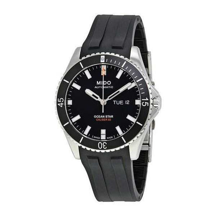 Orologio da uomo Mido Ocean Star cinturino in caucciù quadrante nero automatico subacqueo M026.430.17.051.00 200M
