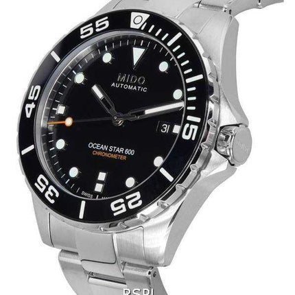 Orologio da uomo Mido Ocean Star 600 cronometro quadrante nero automatico subacqueo M026.608.11.051.00 M0266081105100 600M