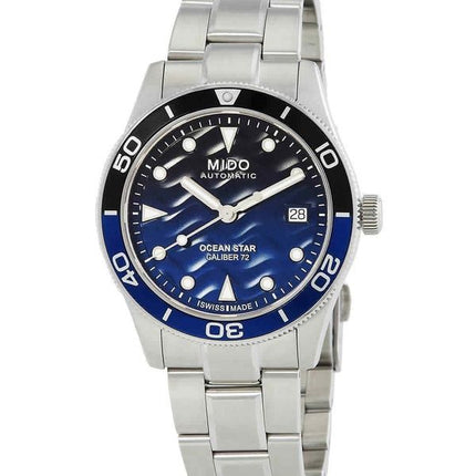 Orologio da uomo Mido Ocean Star in acciaio inossidabile con quadrante sfumato blu, automatico, subacqueo M026.907.11.041.00 200