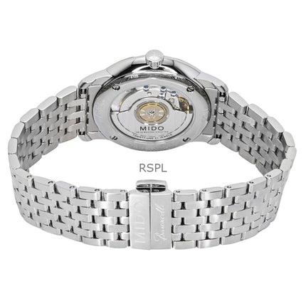 Orologio da uomo Mido Baroncelli Smiling Moon in acciaio inossidabile con quadrante bianco automatico M027.407.11.010.01