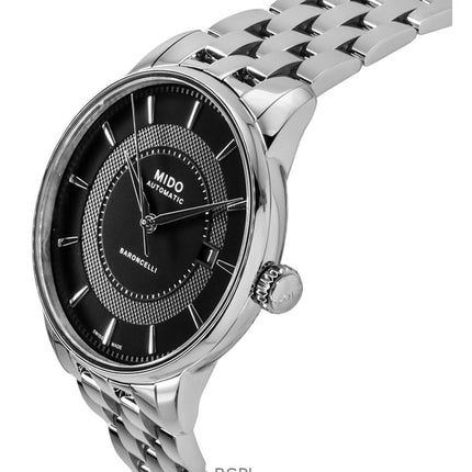 Orologio da uomo Mido Baroncelli Signature in acciaio inossidabile con quadrante nero automatico M037.407.11.051.01