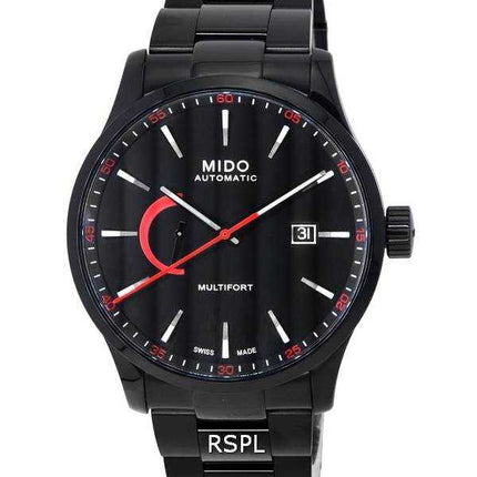 Orologio da uomo Mido Multifort Power Reserve quadrante nero automatico M038.424.33.051.00 M0384243305100 100M