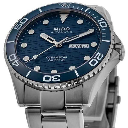 Orologio da uomo Mido Ocean Star 200C in acciaio inossidabile quadrante blu automatico da sub M042.430.11.041.00 200M