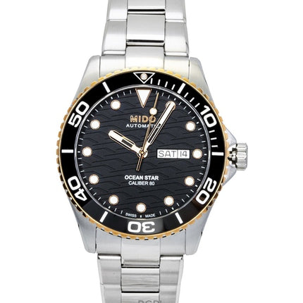 Orologio da uomo Mido Ocean Star 200C in acciaio inossidabile con quadrante nero, automatico, subacqueo, M042.430.21.051.00, 200 m