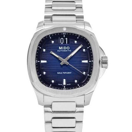 Orologio da uomo Mido Multifort TV Big Date in acciaio inossidabile con quadrante blu automatico M049.526.11.041.00 100M
