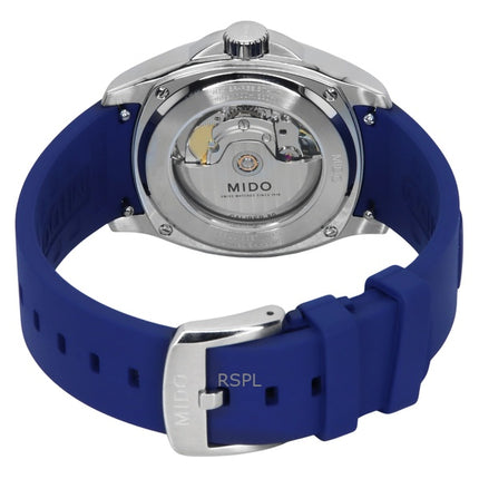 Orologio da uomo Mido Multifort TV Big Date con cinturino in gomma e quadrante blu automatico M049.526.17.041.00 100M