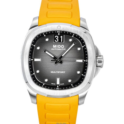 Orologio da uomo Mido Multifort TV Big Date con cinturino in gomma e quadrante grigio, automatico M049.526.17.081.00, 100 m