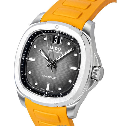 Orologio da uomo Mido Multifort TV Big Date con cinturino in gomma e quadrante grigio, automatico M049.526.17.081.00, 100 m