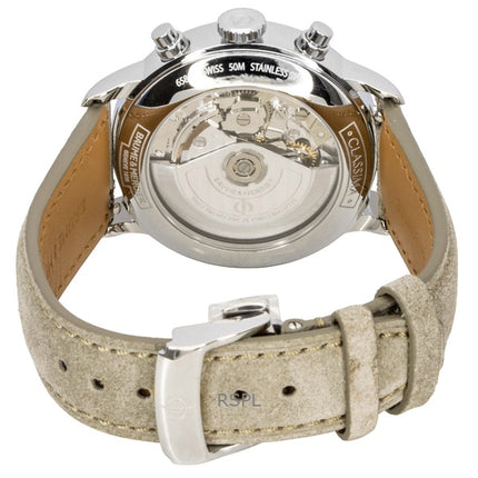 Orologio da uomo Baume &amp; Mercier Classima Cronografo con cinturino in pelle e quadrante beige automatico M0A10782