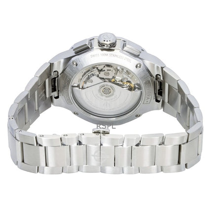 Orologio da uomo Baume &amp; Mercier Riviera Cronografo in acciaio inossidabile con quadrante nero automatico M0A10825 100M