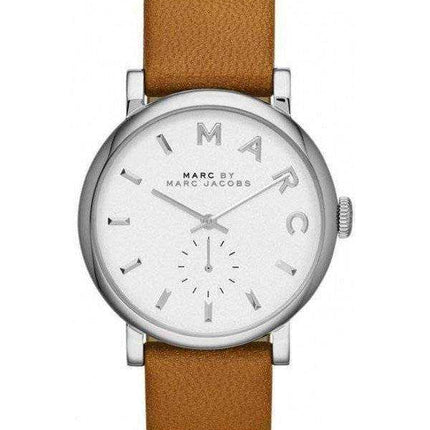 Orologio da donna Marc By Marc Jacobs Baker in pelle quadrante bianco con cinturino MBM1265
