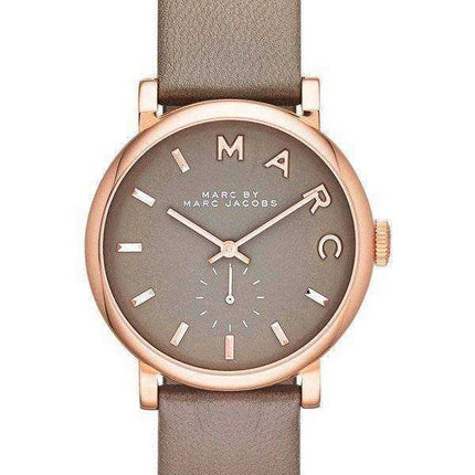 Orologio Marc By Marc Jacobs Baker in pelle quadrante grigio con cinturino in pelle MBM1266