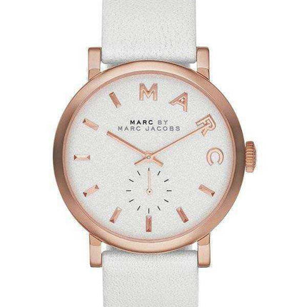 Marc By Marc Jacobs Baker quadrante bianco cinturino in pelle MBM1283 orologio da donna