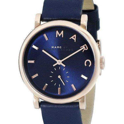 Marc By Marc Jacobs Baker Orologio da donna con quadrante blu navy in pelle con quadrante blu navy MBM1329