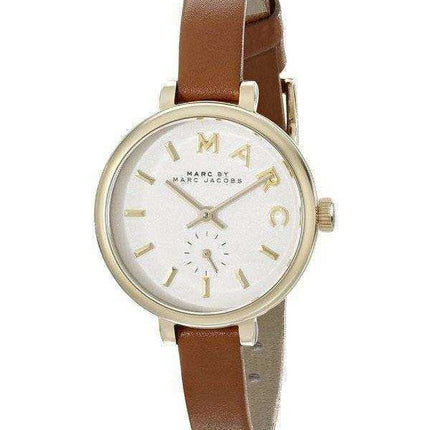 Marc By Marc Jacobs Sally quadrante bianco cinturino in pelle marrone MBM1351 orologio da donna