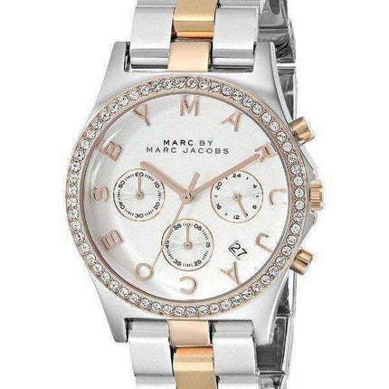 Marc By Marc Jacobs Henry Chronograph Crystals Silver Dial MBM3106 Orologio da donna