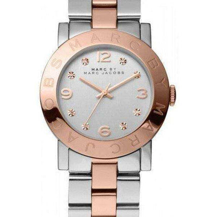 Orologio da donna Marc By Marc Jacobs Amy quadrante argentato in acciaio inossidabile MBM3194