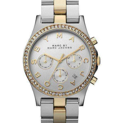 Marc By Marc Jacobs Henry Chronograph Crystals Silver Dial MBM3197 Orologio da donna