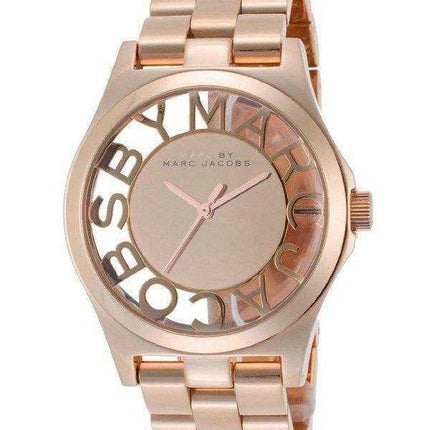 Marc By Marc Jacobs Henry Skeleton quadrante in oro rosa MBM3207 orologio da donna