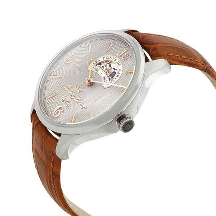 Orologio da uomo Mathey-Tissot Edmond in edizione limitata con cinturino in pelle a cuore aperto quadrante argento automatico MC