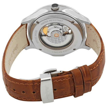 Orologio da uomo Mathey-Tissot Edmond in edizione limitata con cinturino in pelle a cuore aperto quadrante argento automatico MC