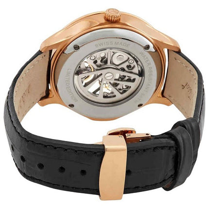 Orologio da uomo Mathey-Tissot Edmond Havana in edizione limitata con cinturino in pelle scheletrato quadrante nero automatico M