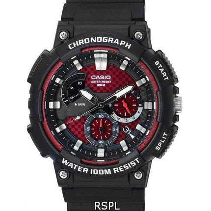 Casio Cronografo analogico retrogrado standard al quarzo MCW-200H-4A MCW200H-4 100M Orologio da uomo