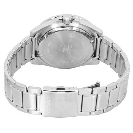 Orologio da uomo Casio analogico standard in acciaio inossidabile quadrante nero al quarzo MDV-107D-1A3 200M
