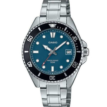 Orologio da uomo Casio Standard Analogico in acciaio inossidabile con quadrante blu al quarzo MDV-10D-2A1V