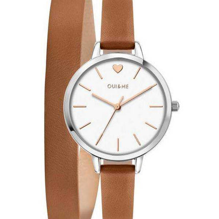 Oui & Me Petite Amourette quadrante bianco cinturino in pelle quarzo ME010005 orologio da donna