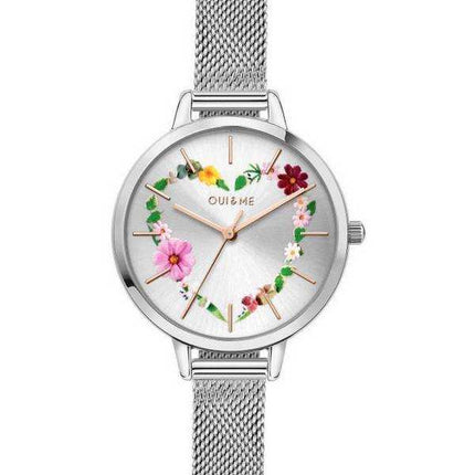 Oui & Me Petite Fleurette Orologio da donna in acciaio inossidabile con quadrante argentato ME010006