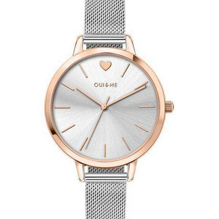 Orologio da donna Oui & Me Amourette quadrante argento in acciaio inossidabile al quarzo ME010011