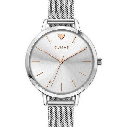 Orologio da donna Oui & Me Amourette quadrante argento in acciaio inossidabile al quarzo ME010022